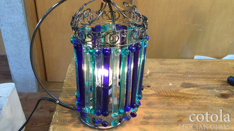 プチ・ランプ　Tomoeさんガラスフュージング作品｜岐阜cotola｜レチアンガラス資格認定講座