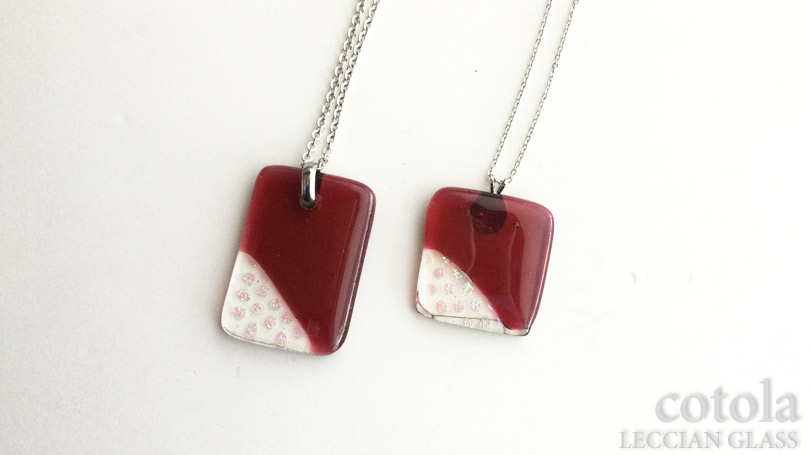 ダイクロアクセサリー　Tomoeさんガラスフュージング作品｜岐阜cotola｜レチアンガラス資格認定講座