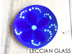 ラウンド・プレート13cm　Tomoeさんガラスフュージング作品｜岐阜cotola｜レチアンガラス資格認定講座