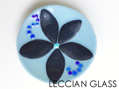 ラウンド・プレート13cm　Tomoeさんガラスフュージング作品｜岐阜cotola｜レチアンガラス資格認定講座