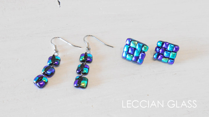 もみじ さんガラスフュージング作品【ダイクロ・アクセサリー】アドバンスコース｜レチアンガラス資格認定講座