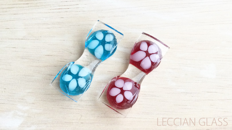 Shibuさんガラスフュージング作品｜箸置き｜岐阜cotolaレチアンガラス資格認定講座