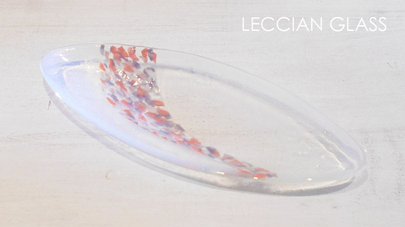 アプリコット3 さんガラスフュージング作品【オーバル・プレート】アドバンステーブルウェアコース｜ガラスフュージング・レチアンガラス資格認定講座