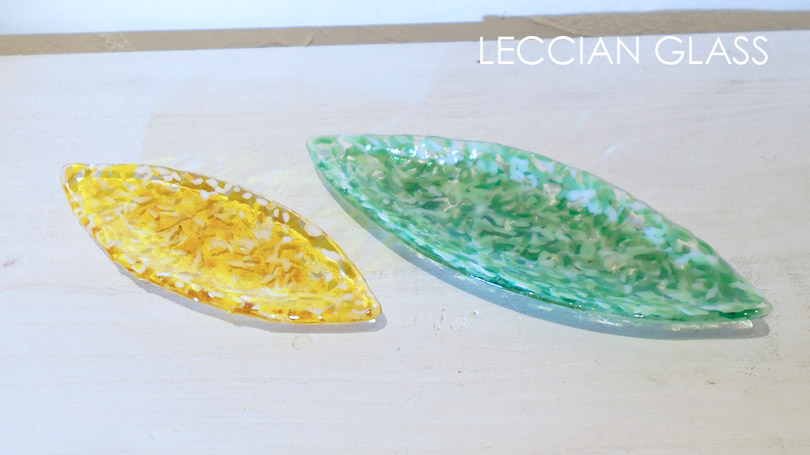 アプリコット3 さんガラスフュージング作品【オーバル・プレート】アドバンステーブルウェアコース｜ガラスフュージング・レチアンガラス資格認定講座